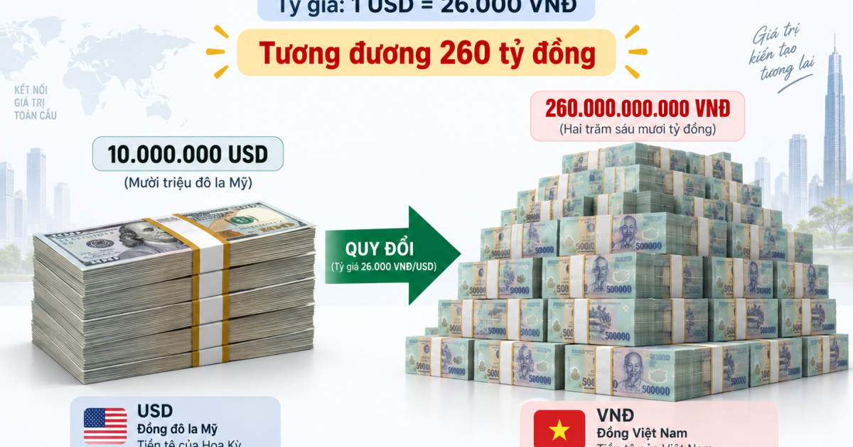 10 triệu USD bằng bao nhiêu tiền Việt VNĐ? 10 triệu đô la Mỹ nhiều như nào?