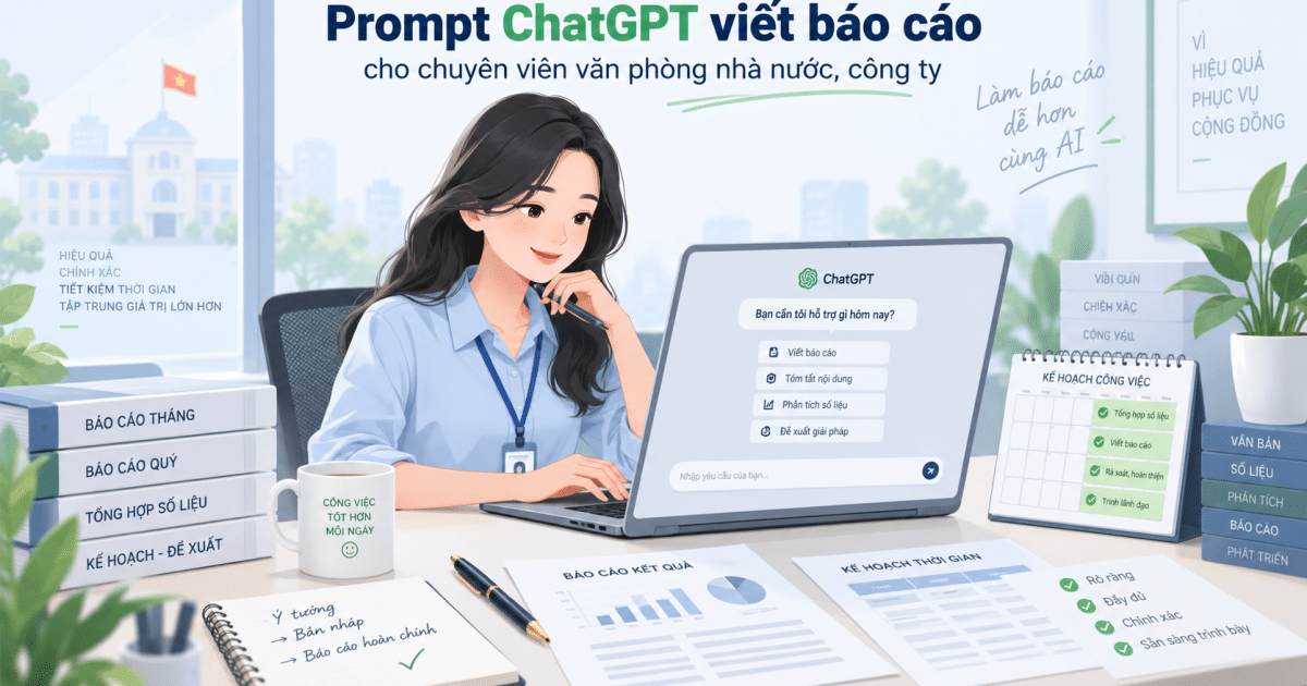 Prompt ChatGPT viết báo cáo cho dân văn phòng tốt nhất 2026